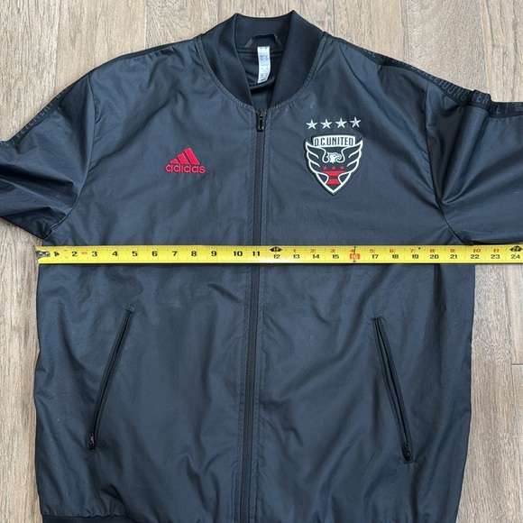 EUC Adidas MLS D.C. United Black Anthem Jacket Black/Red DP5020 Size Medium - Picture 4 of 9